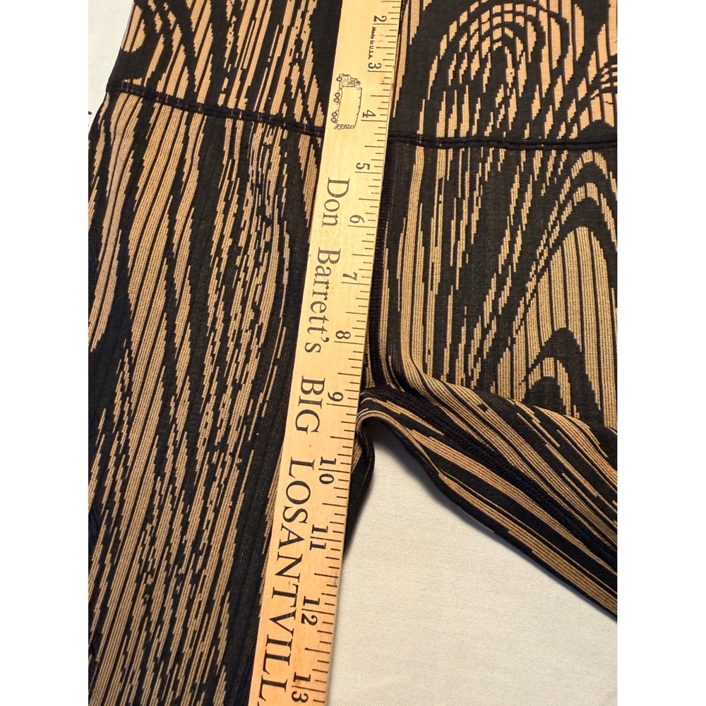 Sage Collective Womens High Waisted Seamless Leggings Tan Black Abstract Print S - Picture 5 of 6